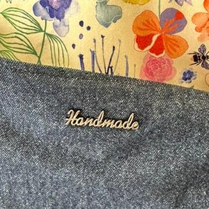 HANDMADE Metal Italic Label GOLD