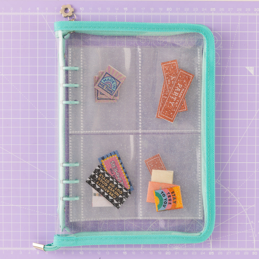 LABEL STASH FOLDER - GREEN - Sewing Label Storage