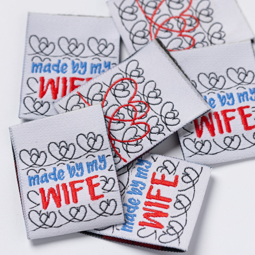 MADE BY MY WIFE - Sewing Labels Tags