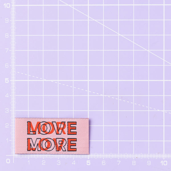 MORE LOVE Pack of 6 sewing labels