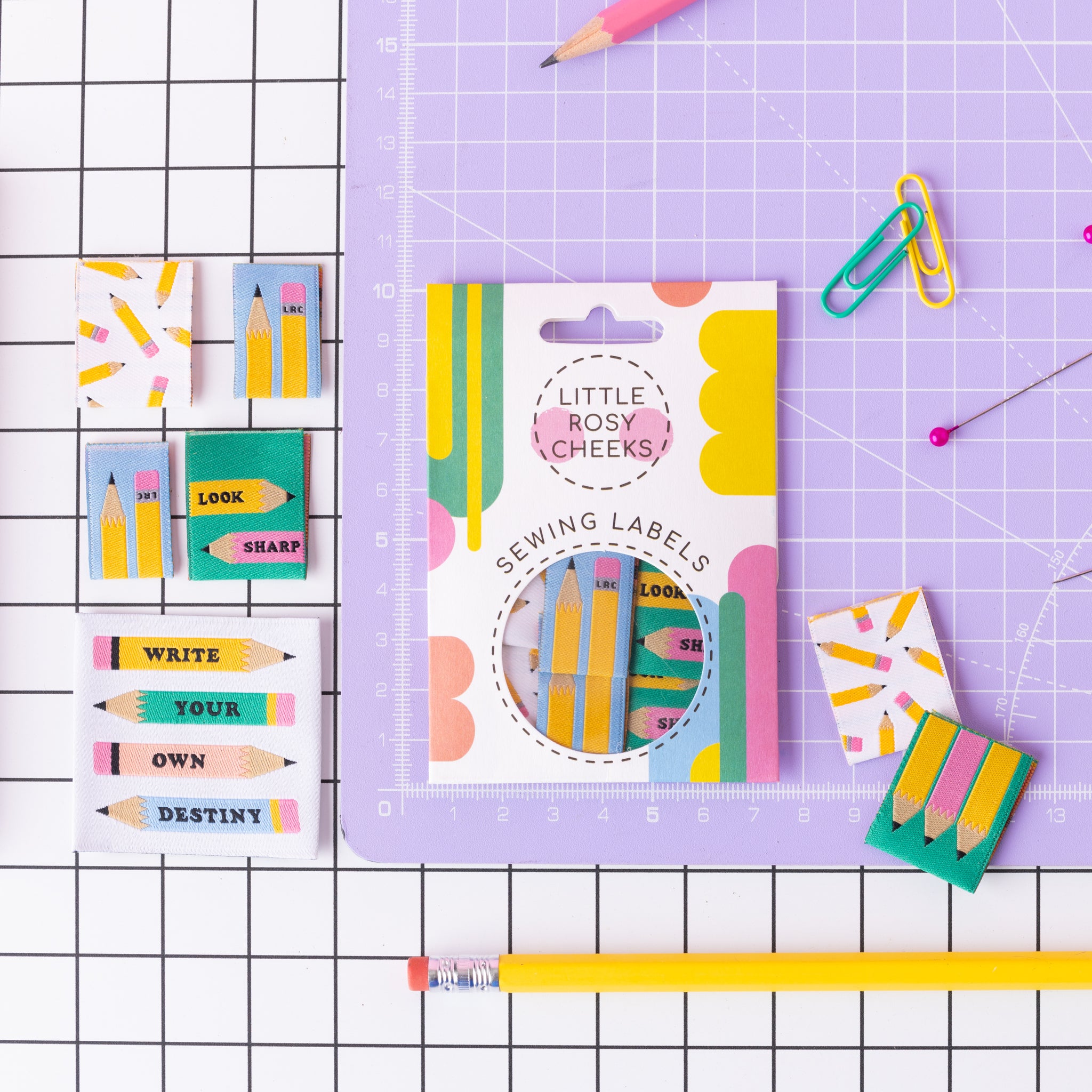 WRITE YOUR OWN DESTINY Pack of 7 woven labels