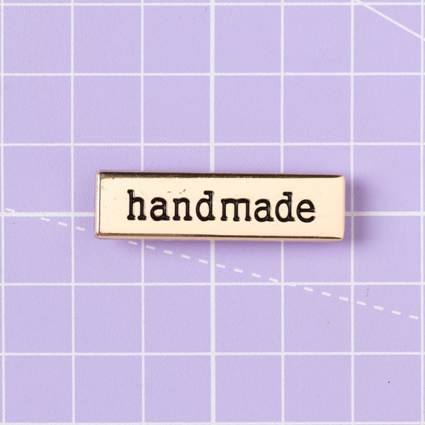 HANDMADE Metal Bar Label GOLD