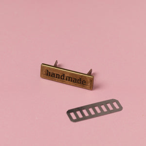 HANDMADE Metal Bar Label OLD GOLD