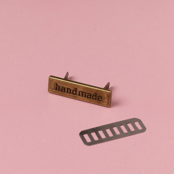 HANDMADE Metal Bar Label OLD GOLD