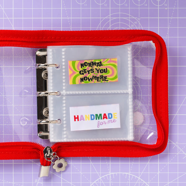 MINI LABEL STASH FOLDER - BERRY