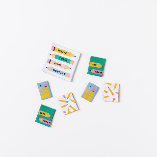 WRITE YOUR OWN DESTINY Pack of 7 woven labels