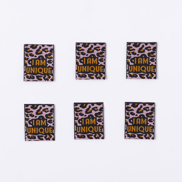 I AM UNIQUE 2.0 Pack of 6 sewing labels