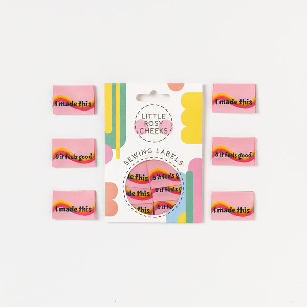 IT FEELS GOOD Pack of 6 woven labels