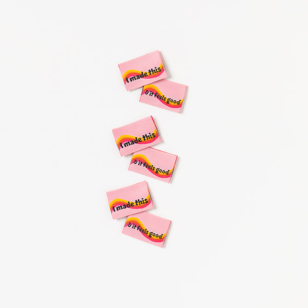 IT FEELS GOOD Pack of 6 woven labels