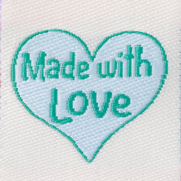 MADE WITH LOVE Pack of 6 woven labels