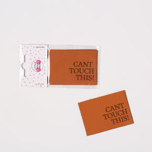 CAN'T TOUCH THIS Pack of 2 Leather Jeans Labels - Whisky Tan