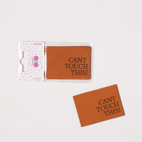CAN'T TOUCH THIS Pack of 2 Leather Jeans Labels - Whisky Tan