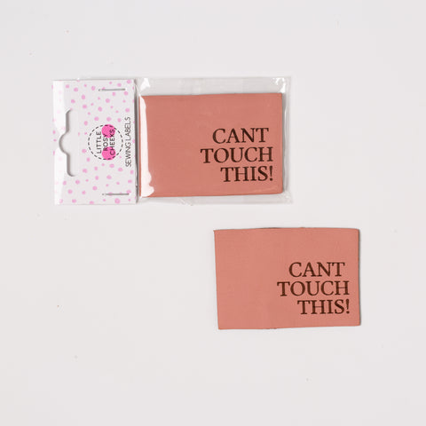 CAN'T TOUCH THIS Pack of 2 Leather Jeans Labels - Pink