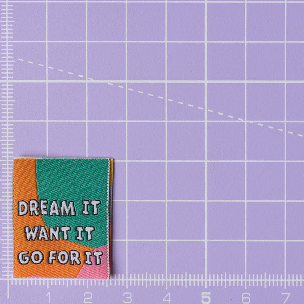 GO FOR IT Pack of 6 woven labels