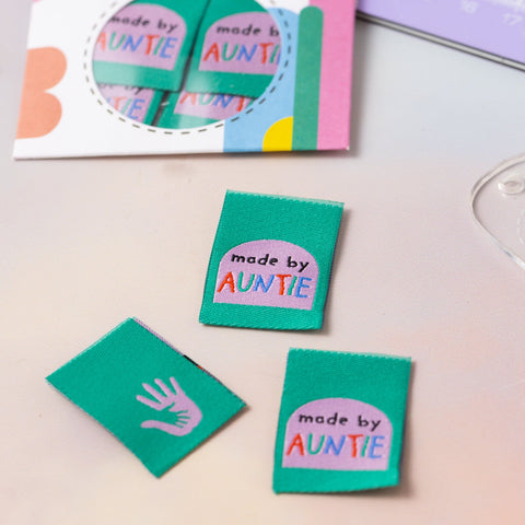 MADE BY AUNTIE Pack of 6 sewing labels