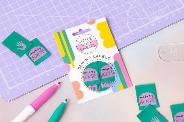 MADE BY AUNTIE Pack of 6 sewing labels