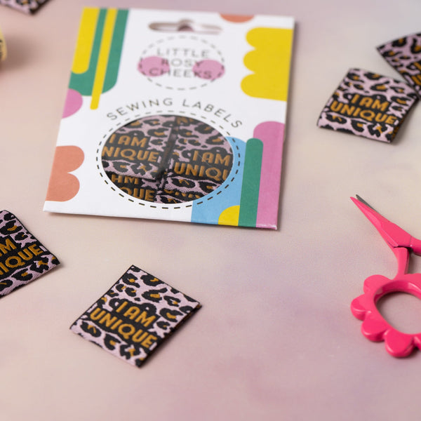 I AM UNIQUE 2.0 Pack of 6 sewing labels