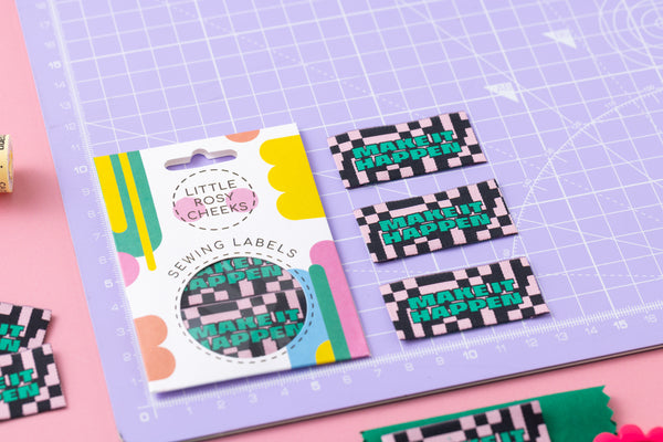 MAKE IT HAPPEN Pack of 6 woven labels