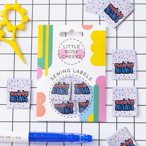 MADE BY NANA Pack of 6 sewing labels