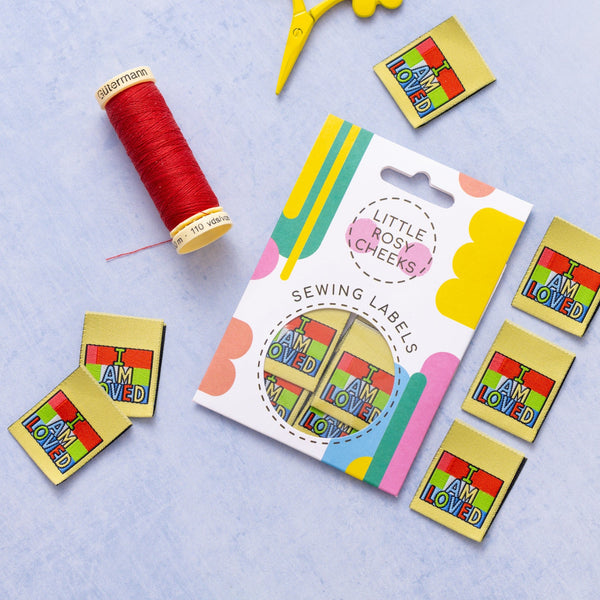 I AM LOVED Pack of 6 sewing labels