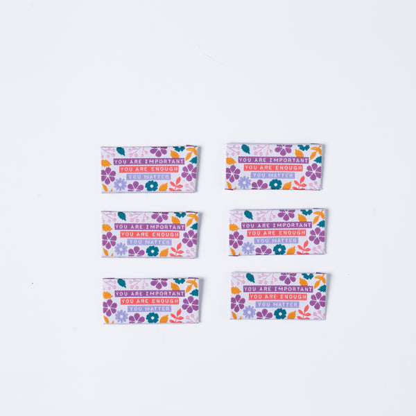 YOU MATTER Pack of 6 woven labels