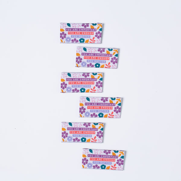 YOU MATTER Pack of 6 woven labels
