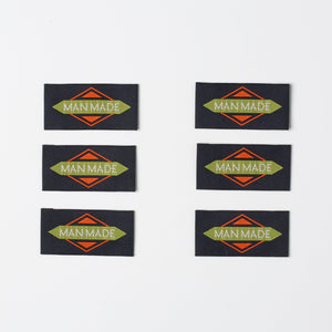 MAN MADE 10 X Pack of 6 woven sewing labels