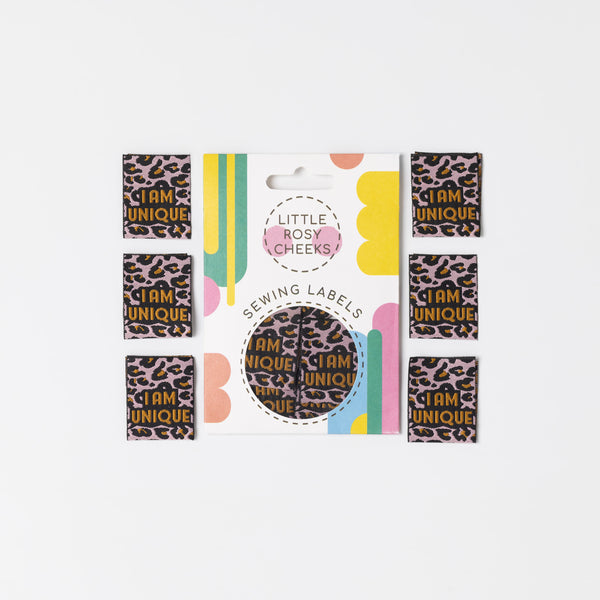I AM UNIQUE 2.0 Pack of 6 sewing labels