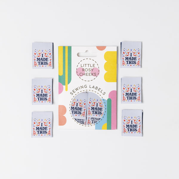 I MADE THIS - I CAN DO ANYTHING Pack of 6 woven labels