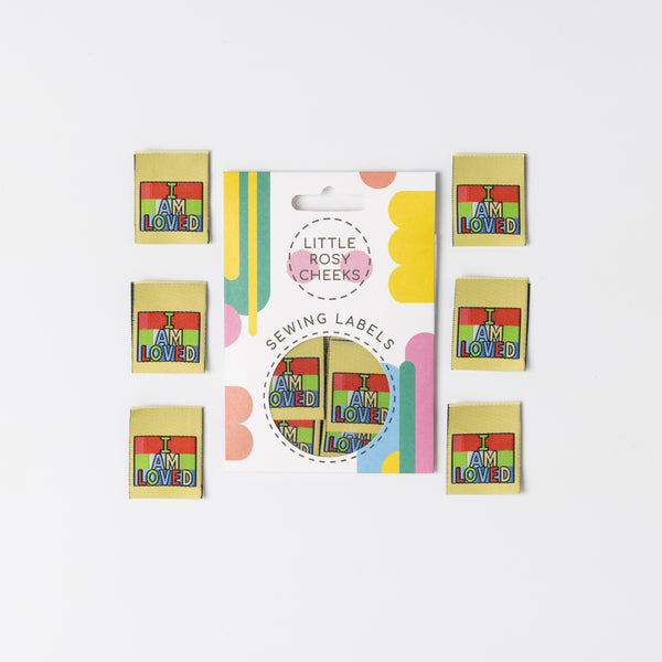 I AM LOVED Pack of 6 sewing labels