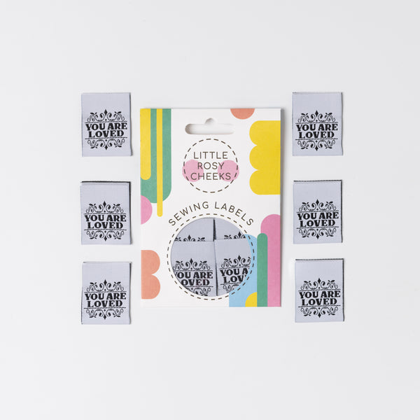 YOU ARE LOVED Pack of 6 sewing labels