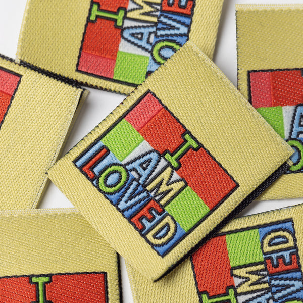 I AM LOVED Pack of 6 sewing labels