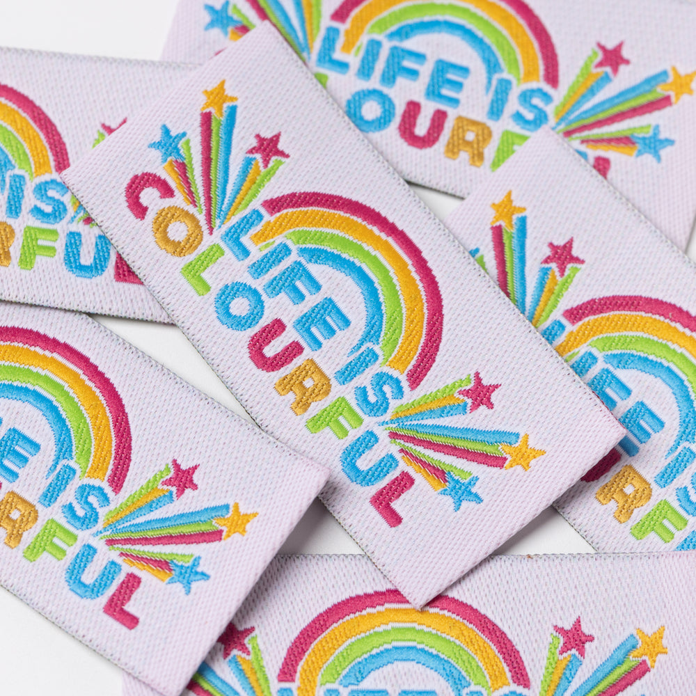 LIFE IS COLOURFUL - Sewing Labels Tags