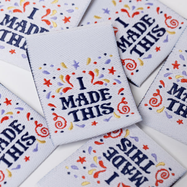 I MADE THIS - I CAN DO ANYTHING Pack of 6 woven labels