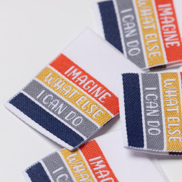 HANDMADE - IMAGINE WHAT ELSE I CAN DO Pack of 6 woven labels
