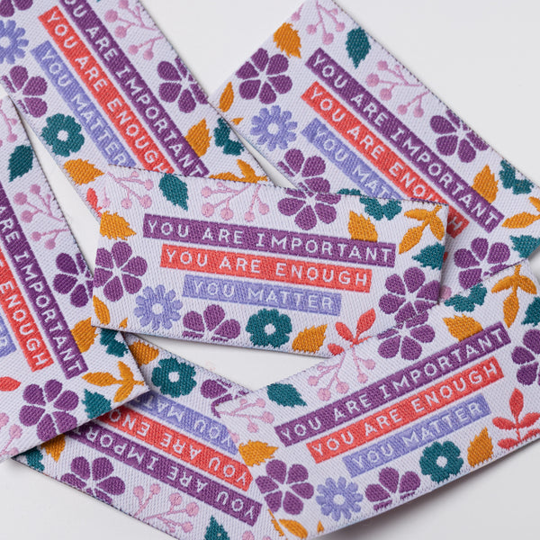 YOU MATTER Pack of 6 woven labels